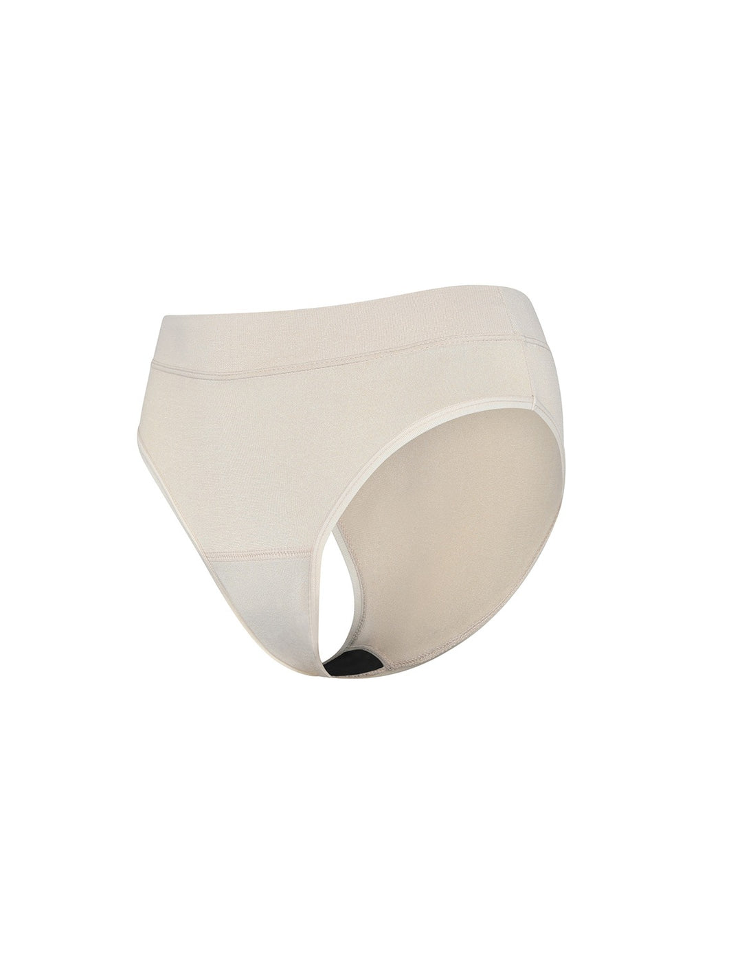 Light bikini bottom in light beige with high-cut leg opening