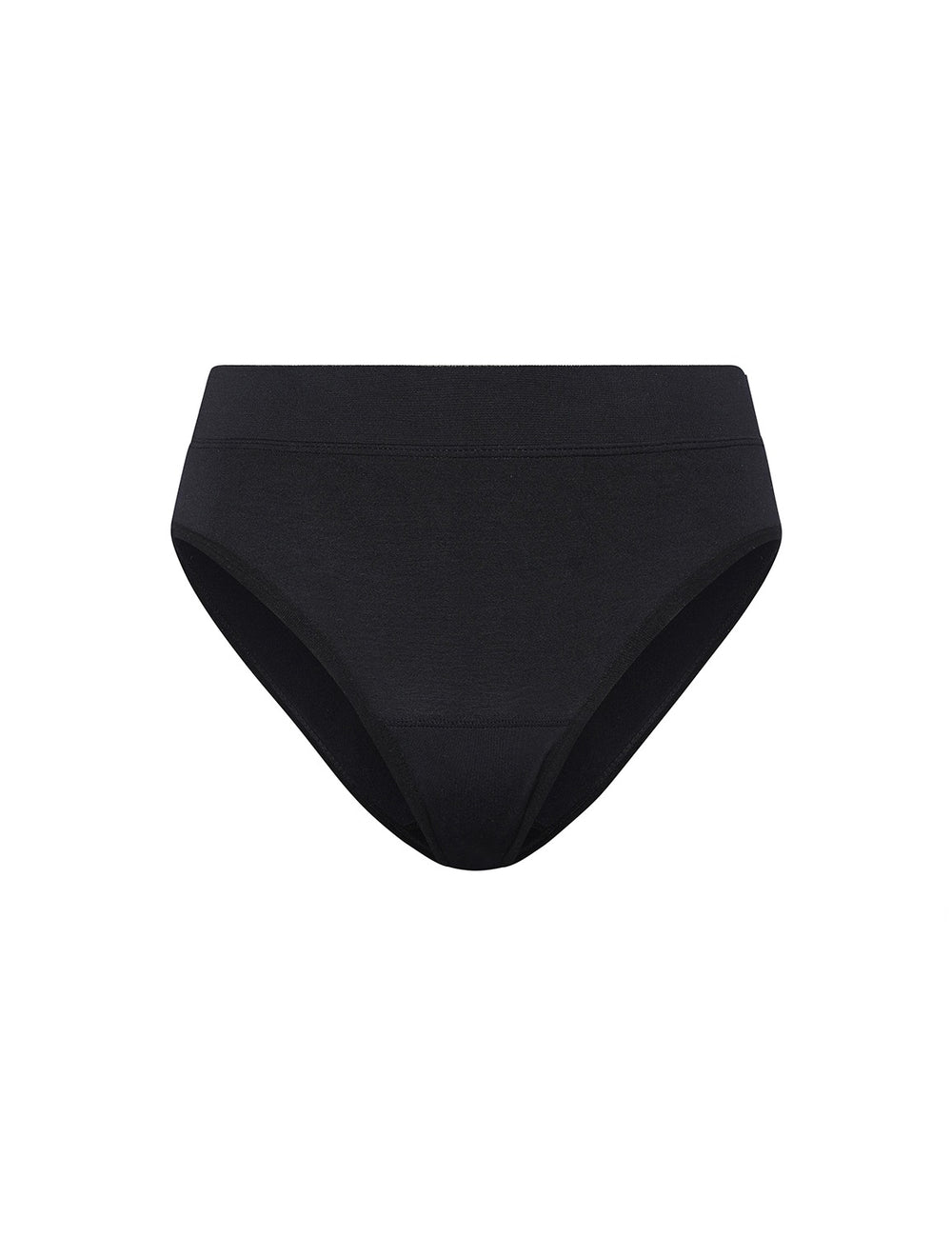 Light bikini bottom in black with full coverage and smooth waistband